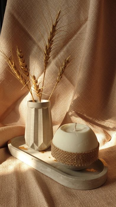 Свечи ручной работы! Гармоничное сочетание бетона  и воска