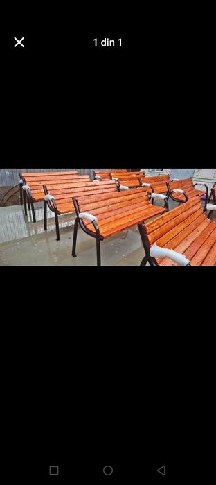 Banca cu spatar parc și gradina