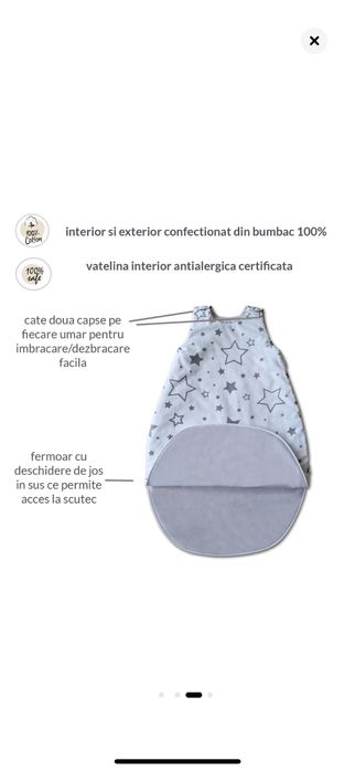 Sac de dormit 0 - 18 luni