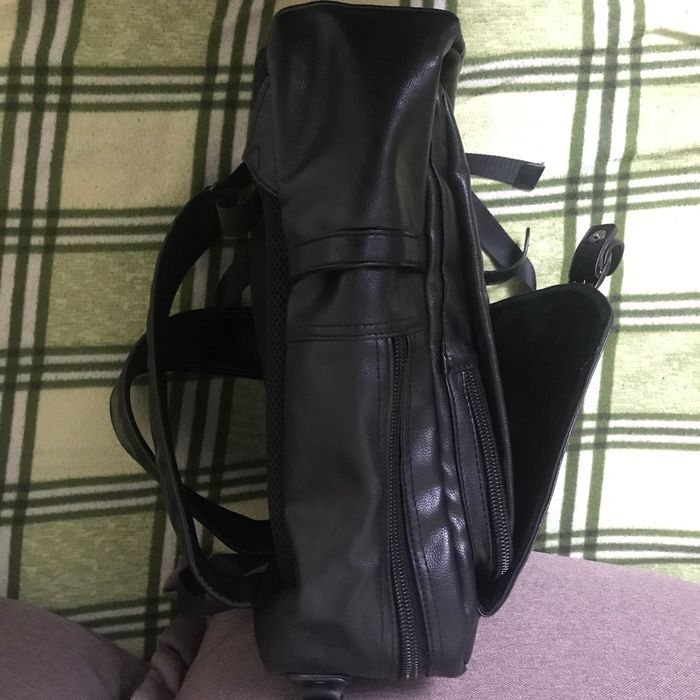 Рюкзак кожаный чёрный