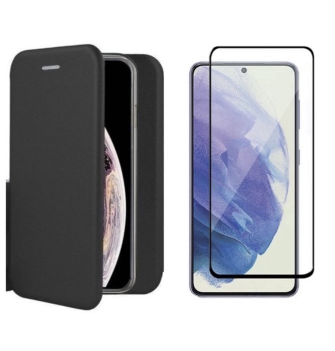 Husa Flip Cover Piele Fina + Folie Sticla Samsung A57/A56/A55/A54/A53/A52