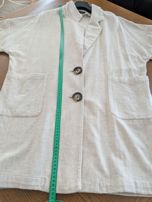 ZARA Sacou Oversized in, bumbac, vâscoză  L