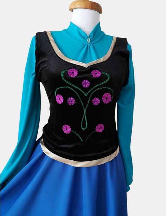 Costum Anna Elsa frozen cosplay S, M, L calitate fabricat în România
