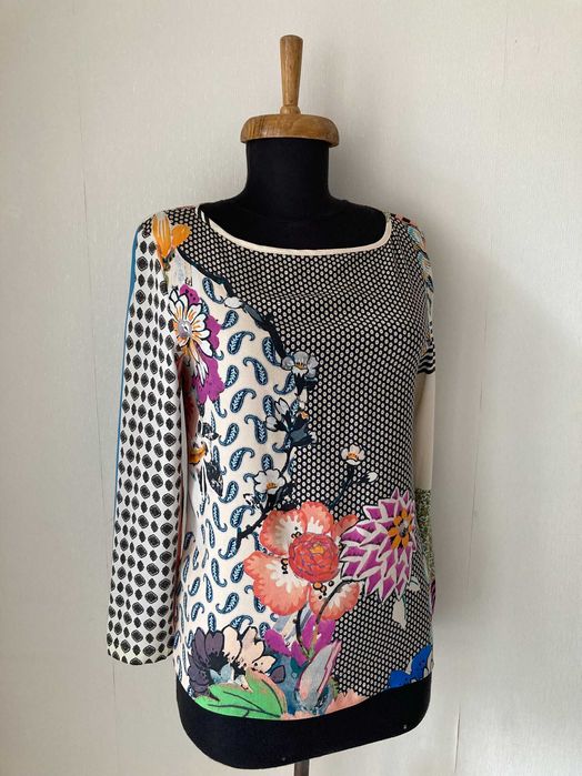 ETRO Milano женска копринена блуза фланела коприна размер IT40 / S