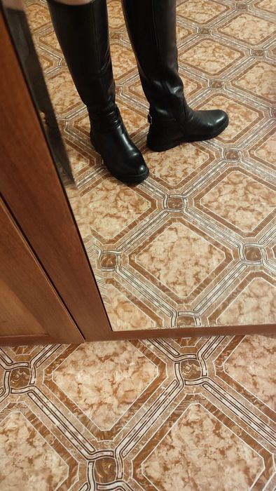 Сапоги зимние кожаные