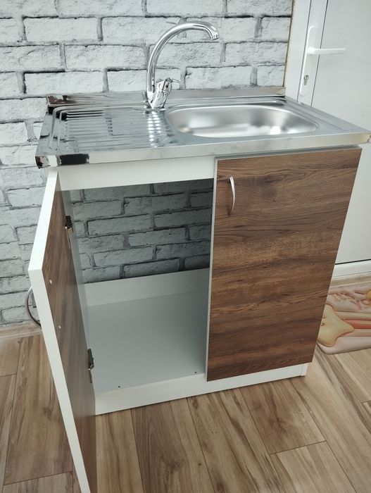 Шкаф с мивка +батерия+сифон