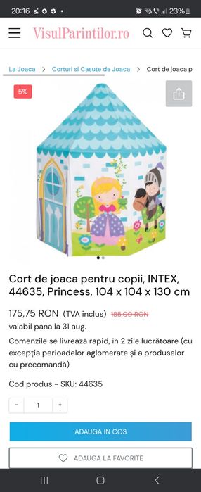 Cort joaca pentru copii