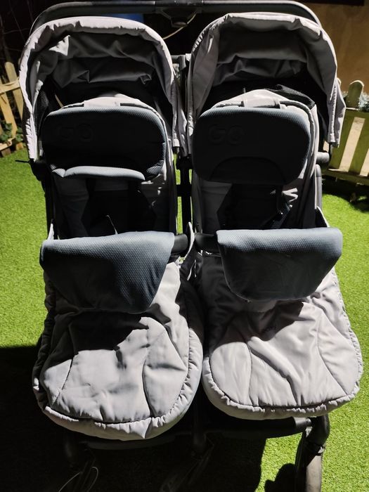 Количка за близнаци Easy Go Echo Cloudy Grey