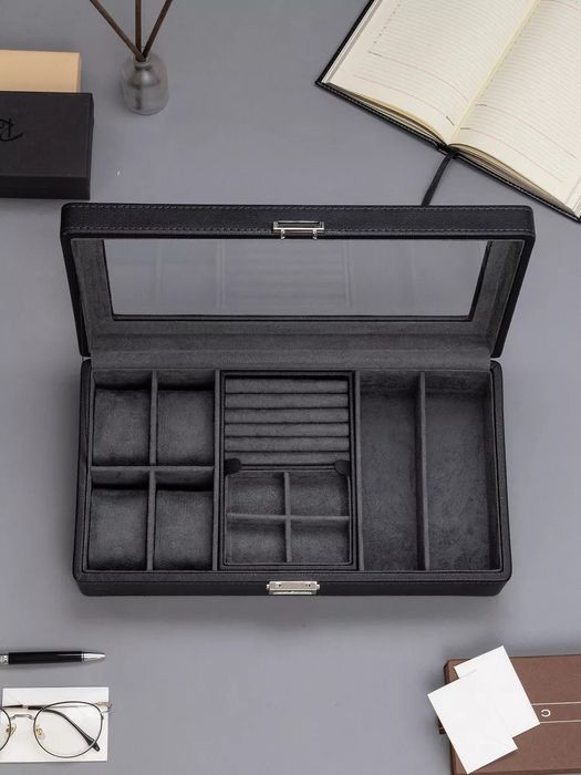 Шкатулка для часов украшений большая с замком