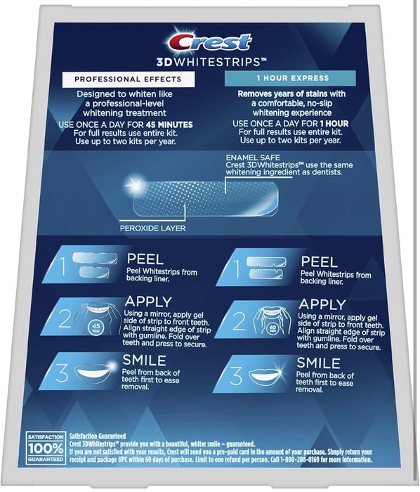 Избелваща паста и ленти за зъби Крест/Crest