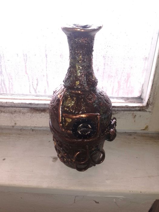 Vaza steampunk mixed media unica