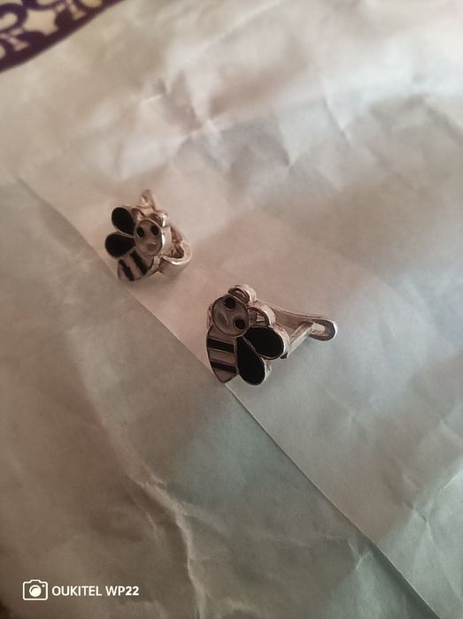 Детски сребърни обеци