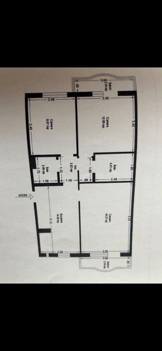 Vand apartament  3 camere 2 bai zona UTA