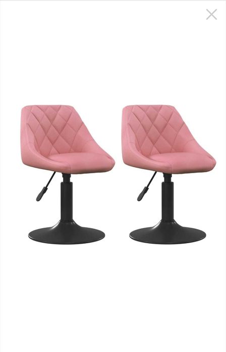 Елегантен бар стол от розово кадифе