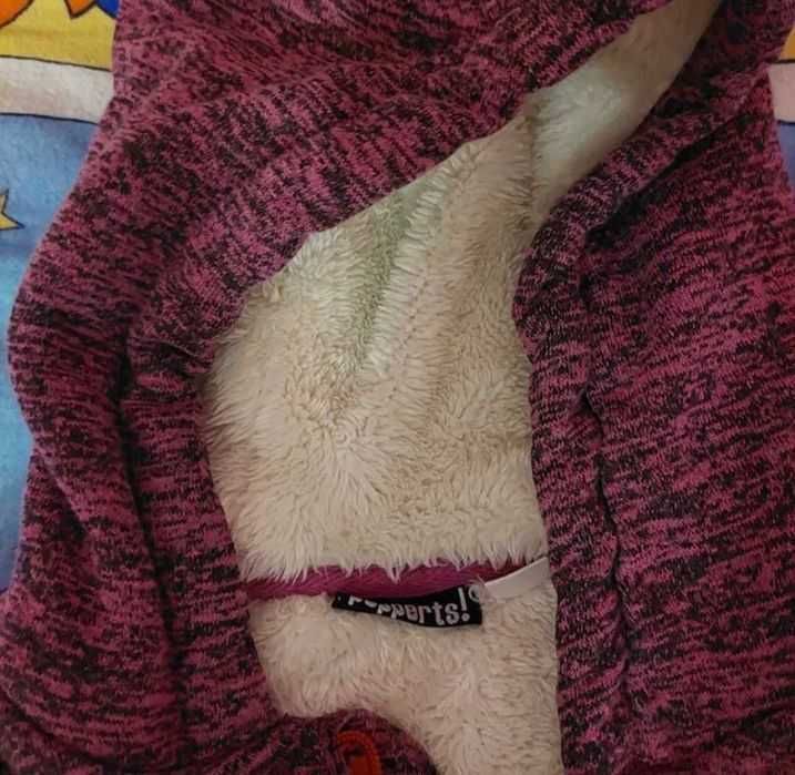 Hanorac blănit fete 134/140 8,10 ani