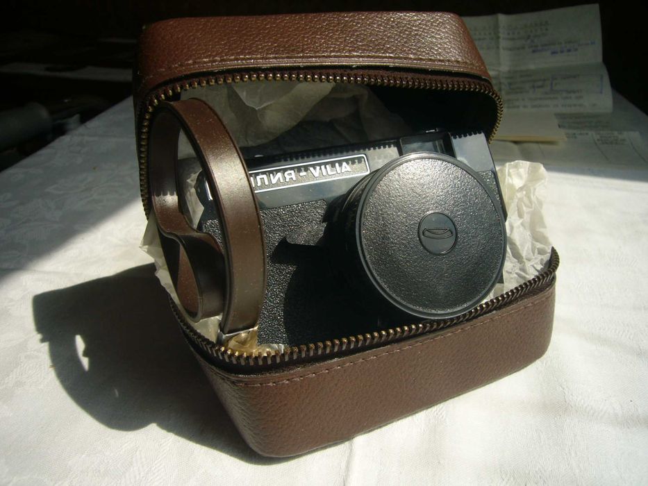 Неупотребяван съветски фотоапарат VILIA с обектив "Триплет" 69-3 4/40