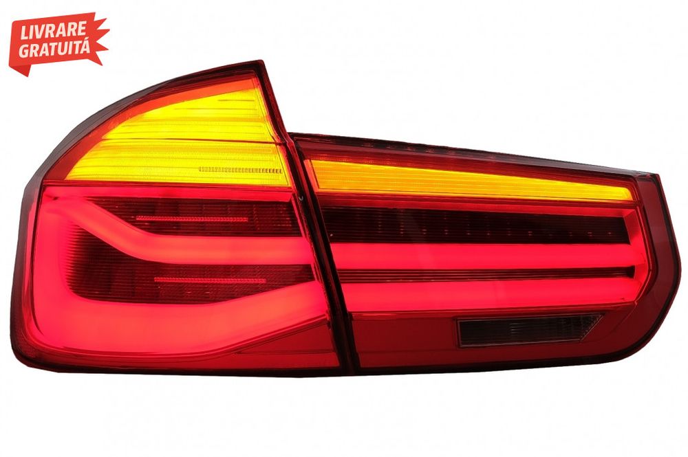 Stopuri LED BMW Seria 3 F30 (2011-2019) Rosu Clar LCI Design cu Semnal