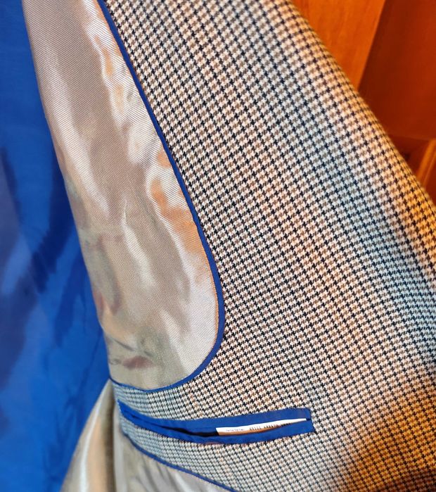 Sacou blazer 42 XL premium LAVARD lana moale respirabila Houndstooth