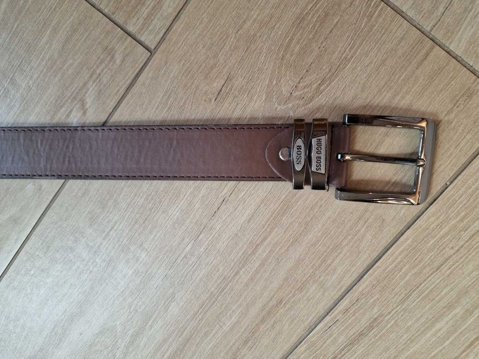 Мъжки кафяв кожен колан Hugo Boss