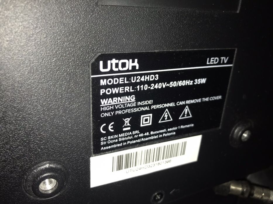 24’ LED TV Utok U24 HD3