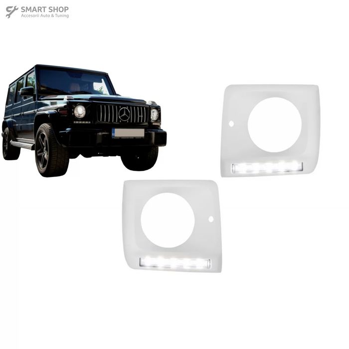 Carcasa faruri cu Lumini de zi dedicate LED DRL Mercedes G-class W463