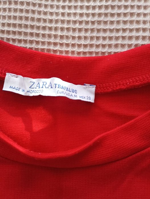 Zara рокля в бяло, червено и черно