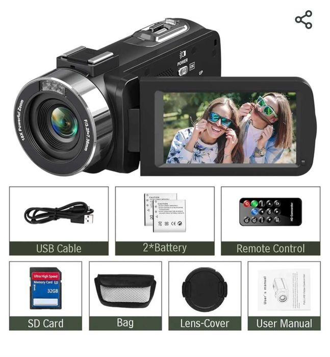 4K видеокамера 48MP 30FPS с IR нощно виждане  18X цифрово увеличение