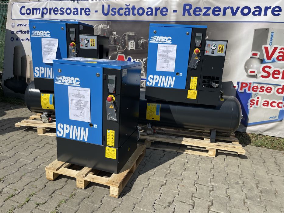 Compresor 500l cu surub +5,5kw+Uscator de aer -Complet echipat PREMIUM