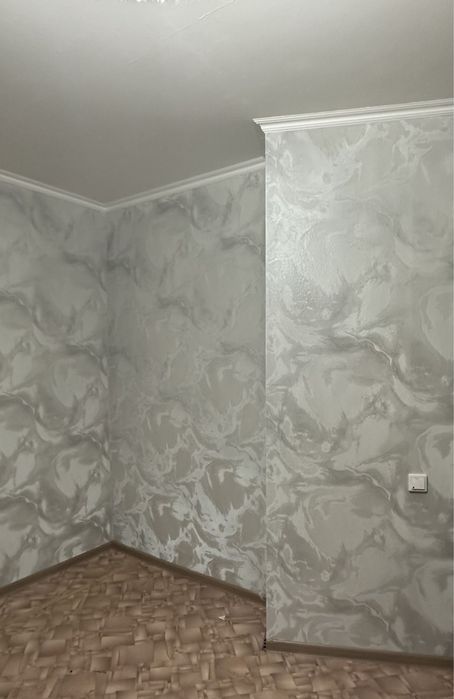 Обой шпатлёвка покраска