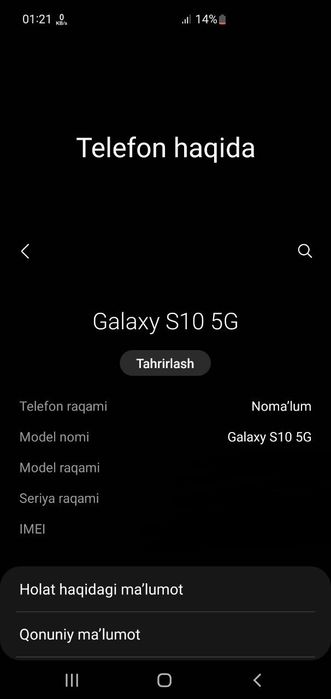 Samsung galaxy S 10 5g 8+8/256