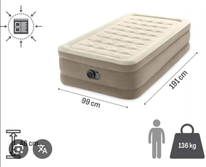 Оригинальный Intex 64426  Надувной кровать (191×99×46). Бесплатно дост