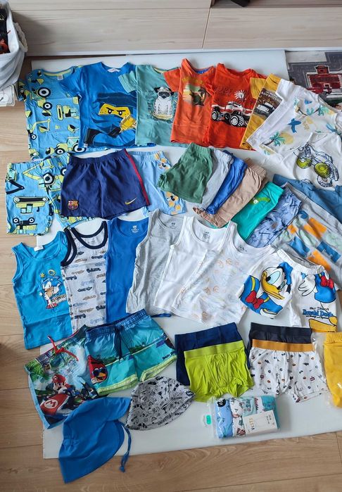 Лот летни детски дрехи за момче 110 - 116 H&M,Zara ,Nike  - всичко заедно се продава