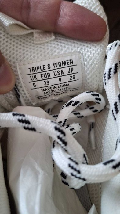 Balenciaga Triple S Clear Sole White 544351 [ 39 ]