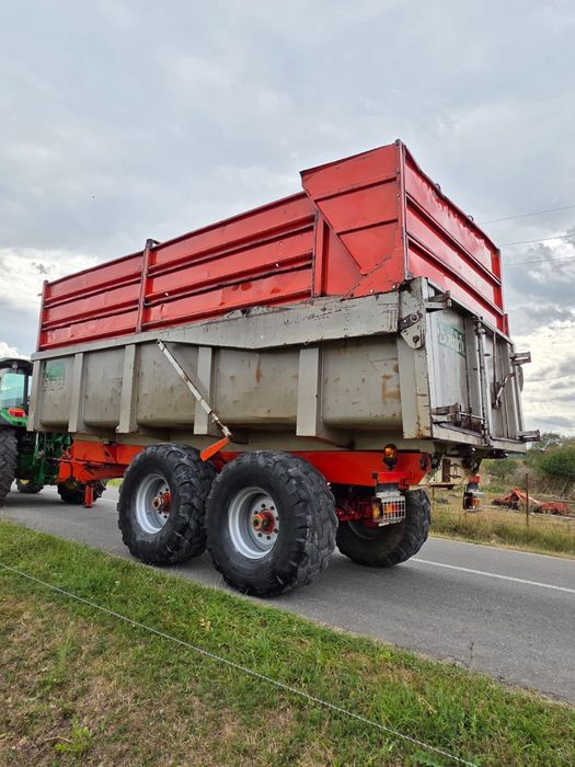 Remorca basculabila monococa tractor siloz cereale tandem le boulch 14 t
