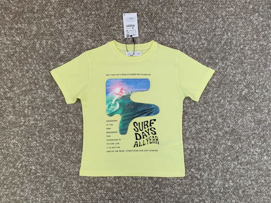 Сет от нови тениски за момче ZARA - 122/128 см