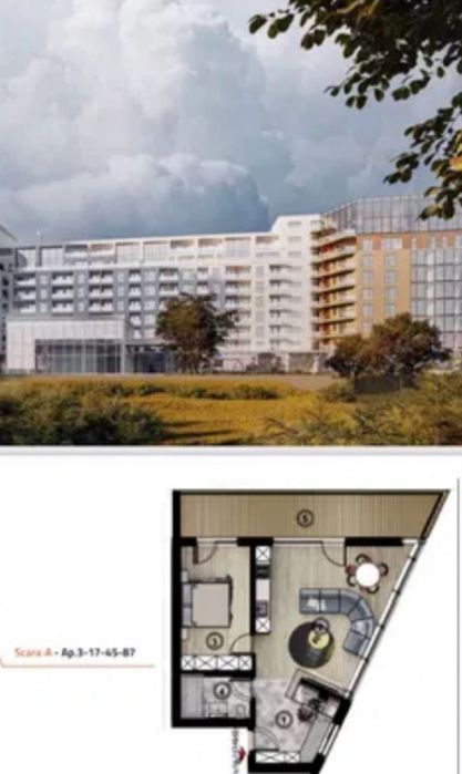 Apartament FINISAT de 58.80mp, cu vedere spre Baza Sportiva