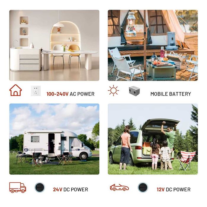 НОВ Преносим компресорен хладилник 45L 12V/24V/220V универсален фризер