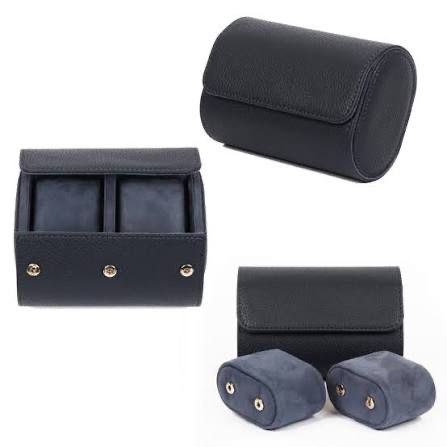 Луксозен кожен калъф за часовници – двоен модел