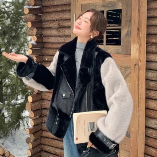 Дубленка теплая модная