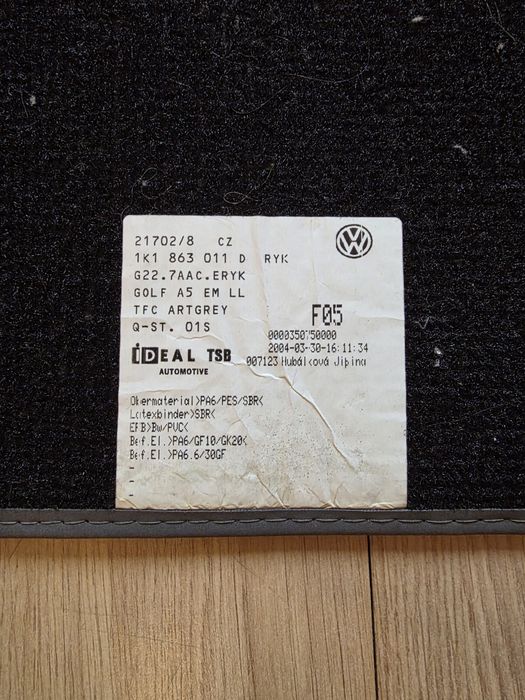 Presuri originale golf 5