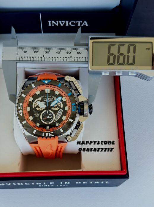 INVICTA Optimus Orange 66 mm, Инвикта нов мъжки часовник