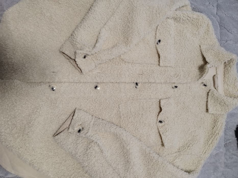 Пухено дамско палто