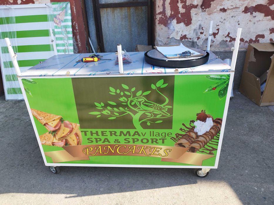 количка за царевица на пара,скара,пуканки,захарен памук