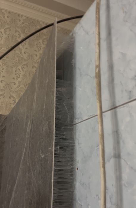 Клеим бамбук панель гибкий мрамор