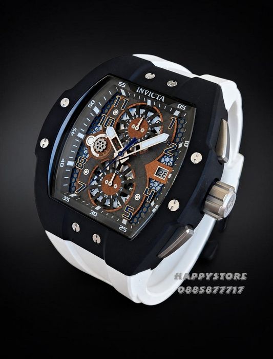 INVICTA Racing Strada Black/White 47 mm, Инвикта нов мъжки часовник
