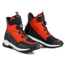 Мото боти обувки ботуши SHIMA TAKESHI Red Fluo/Black/White