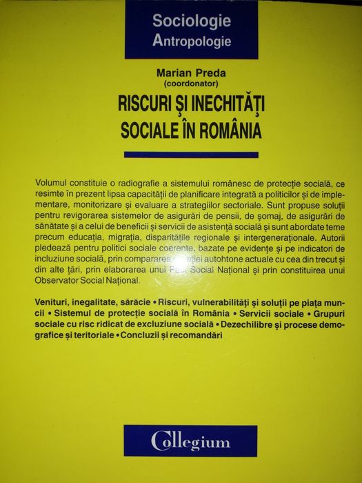 Riscuri si inechitati sociale in Romania - Marian Preda