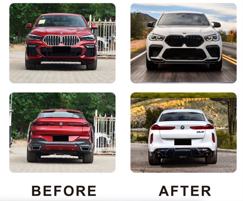 Pachet exterior complet conversie BodyKit BMW X6 G06 in X6M F96 2019-2023