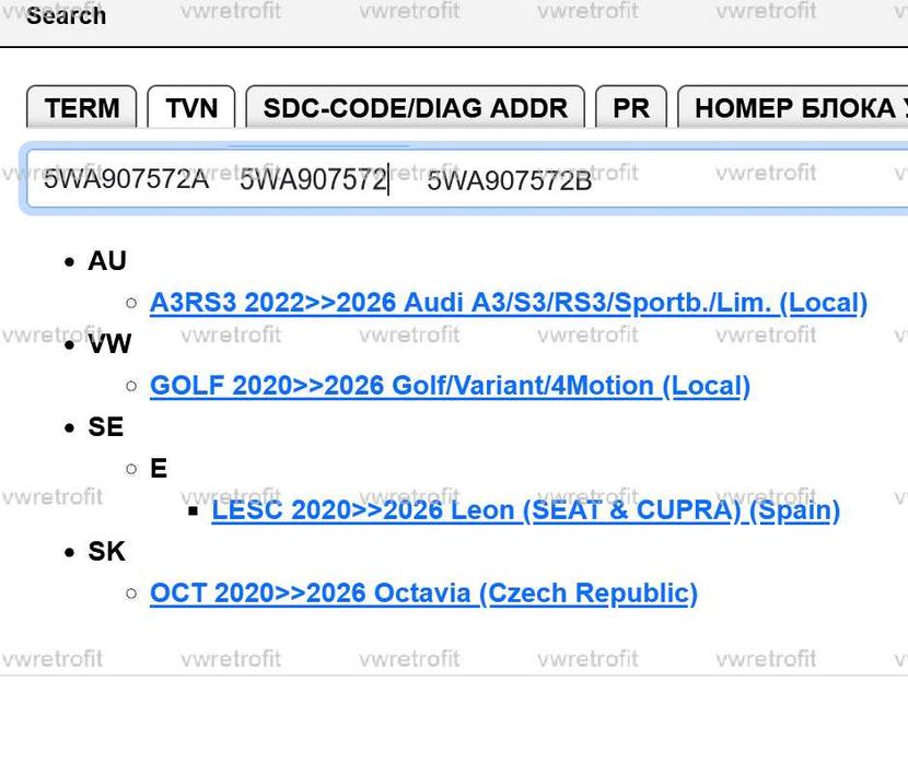 Distronic Radar ACC Cruise 5WA907572 VW Golf Skoda Octavia Seat AUDI