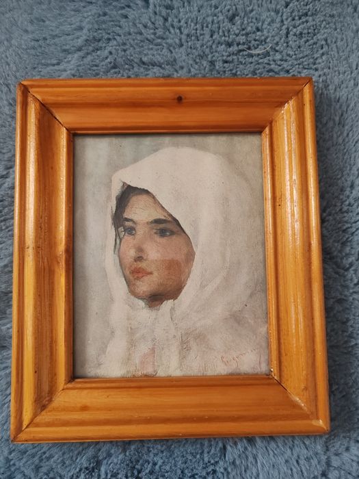 Tablou litografie după Grigorescu cu ramă lemn masiv